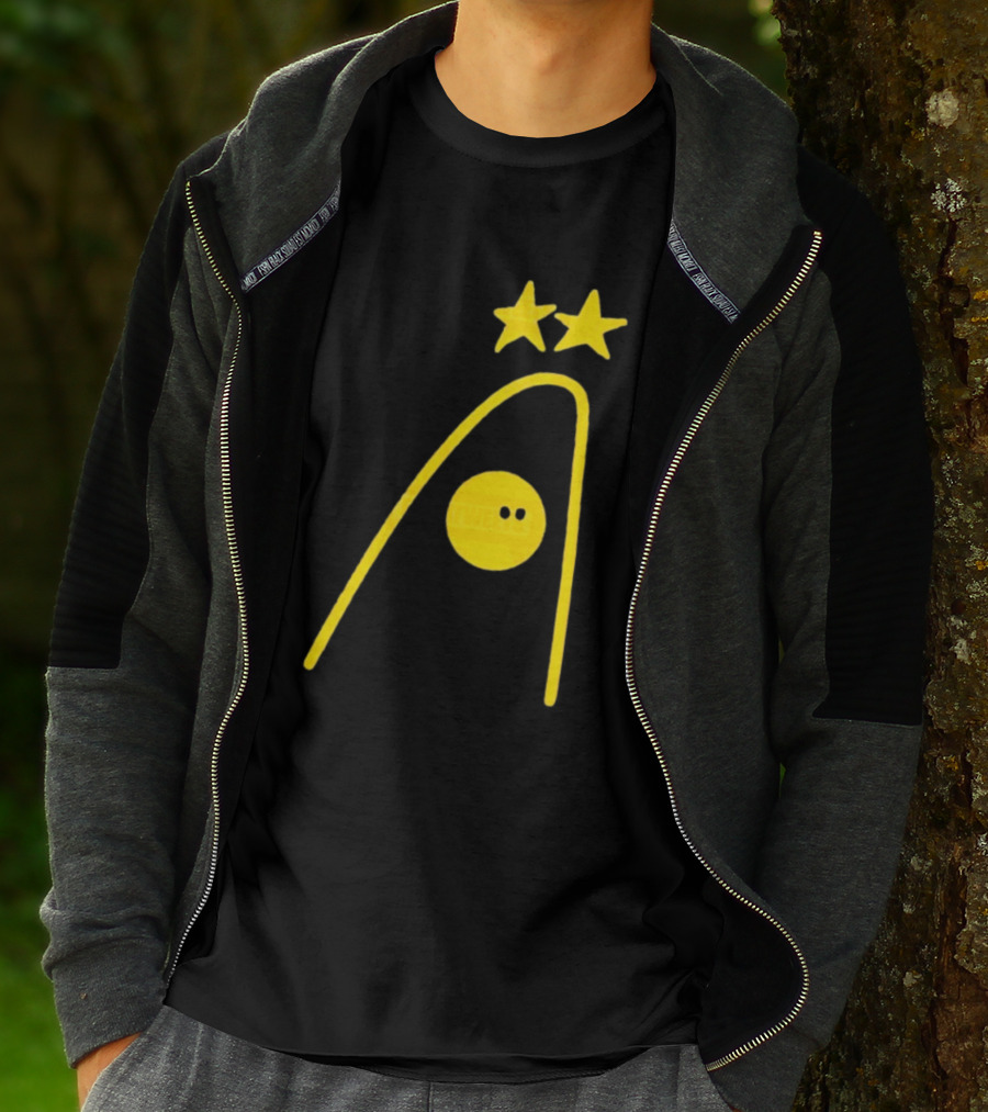 Dandies Badge Fitbatweets Yellow Stars Icon With Curve And Circle T-Shirt