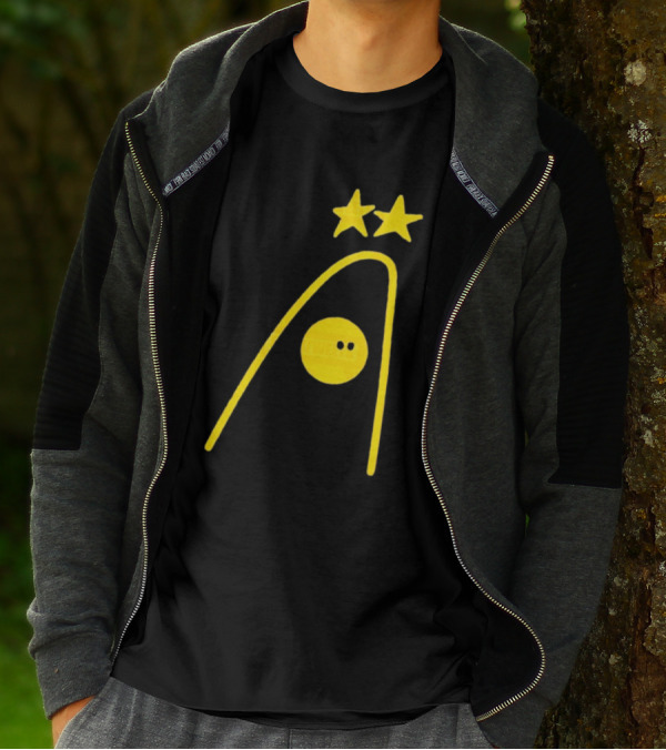 Dandies Badge Fitbatweets Yellow Stars Icon With Curve And Circle T-Shirt