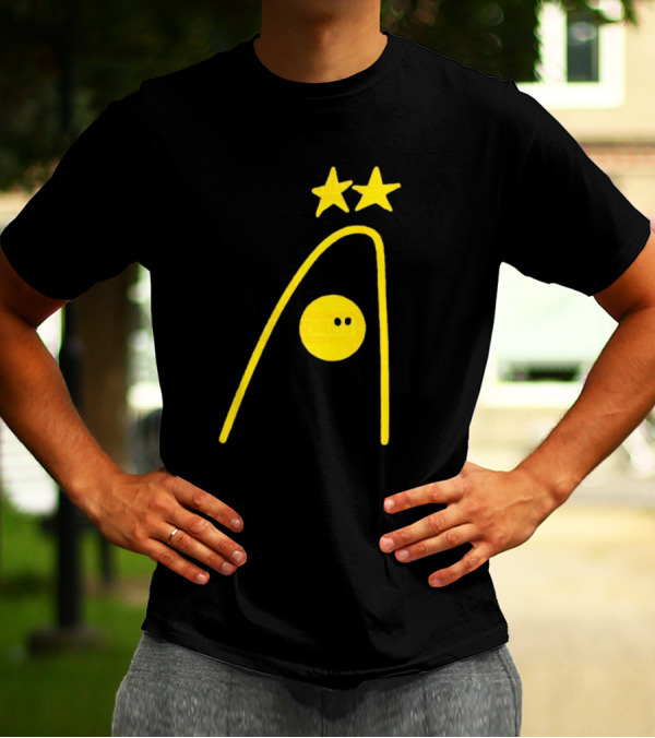 Dandies Badge Fitbatweets Yellow Stars Icon With Curve And Circle T-Shirt