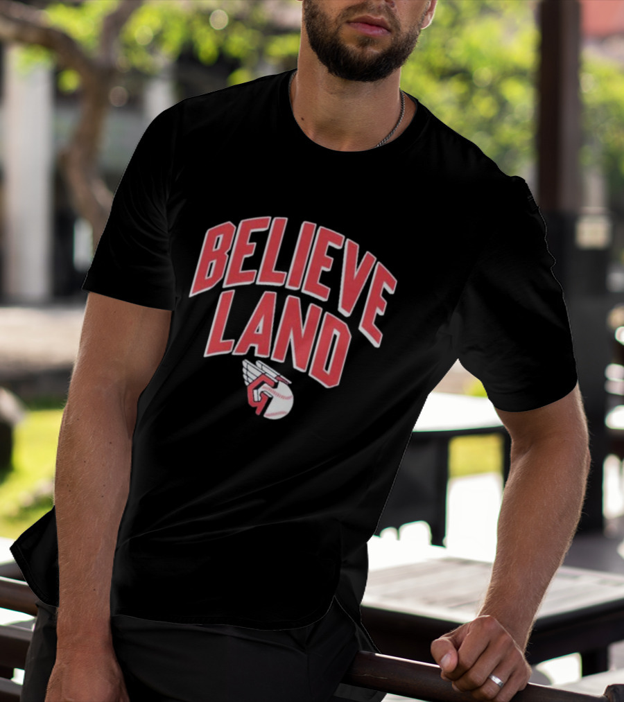Believeland Cleveland Guardians Winged Baseball T-Shirt