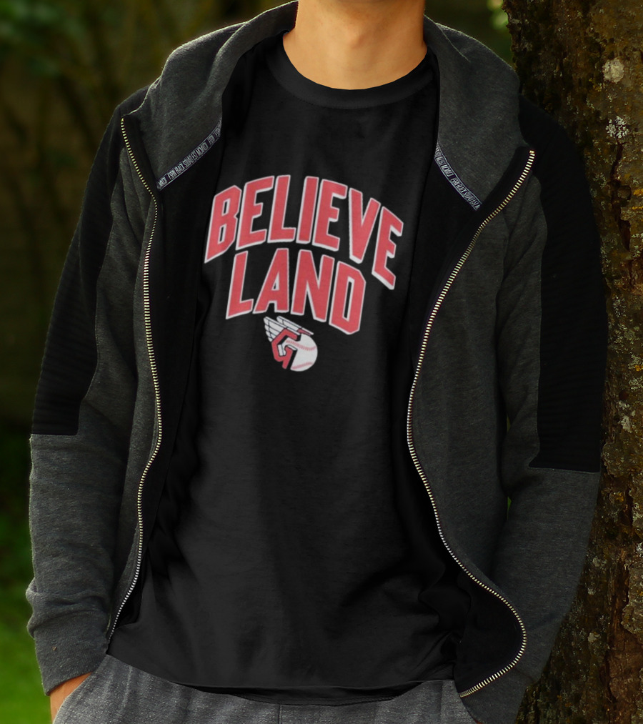 Believeland Cleveland Guardians Winged Baseball T-Shirt