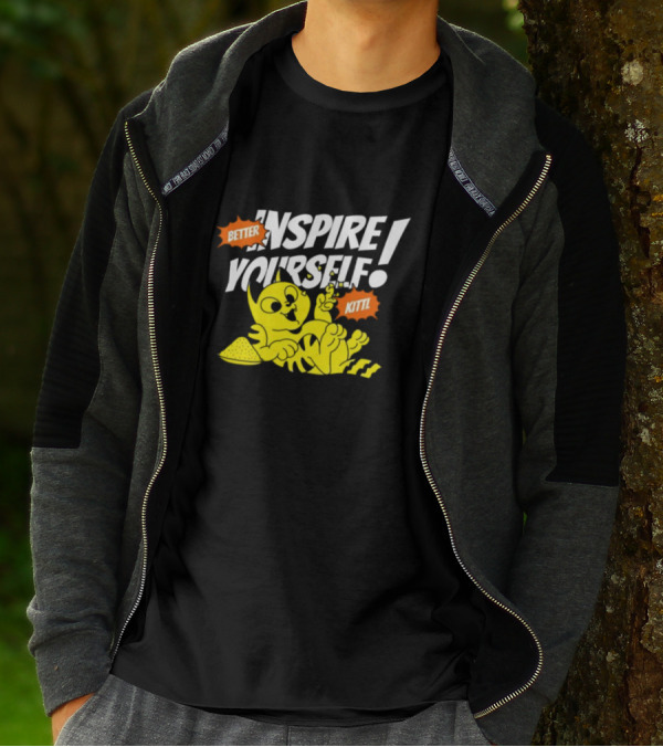Better Inspire Yourself Kittl Cat Relaxing With Lemon Slice T-Shirt