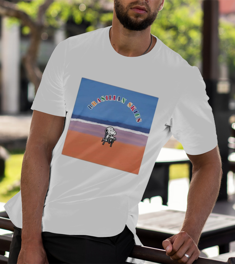 Brasilian Skies Snoopy Beach Scene T-Shirt