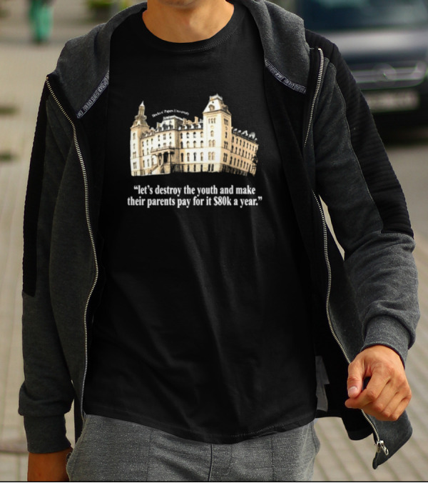 Bricks N Papers University Let’s Destroy The Youth And Make Their Parents Pay For It $80k A Year T-Shirt