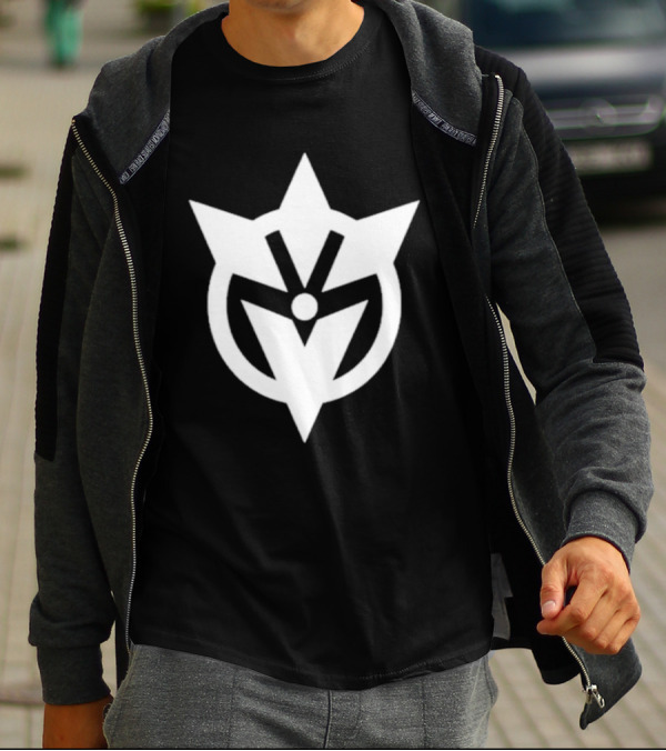 Cavemanon DamienS Logo White Star T-Shirt