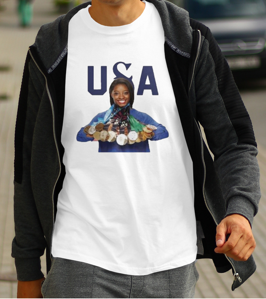 USA Simone Biles Paris Medals T-Shirt