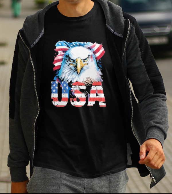 USA Patriot Eagle American Flag T-Shirt
