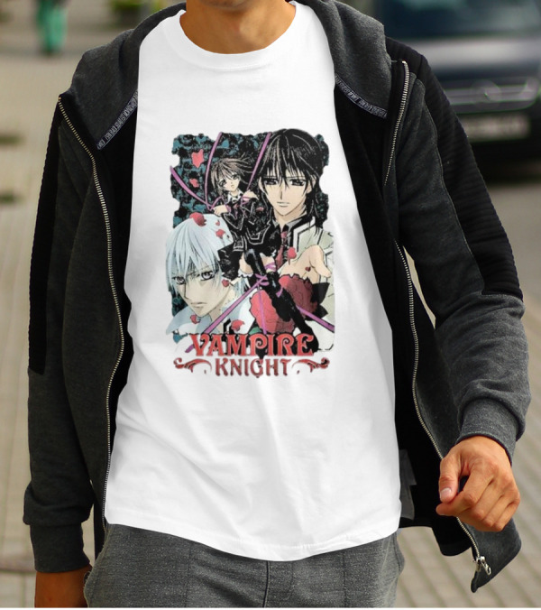 Vampire Knight Lovers Anime Characters Roses And Hearts T-Shirt