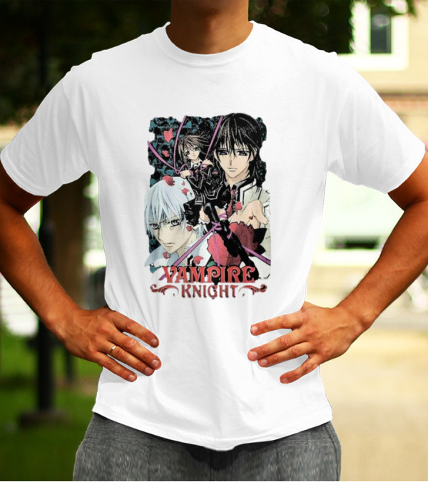 Vampire Knight Lovers Anime Characters Roses And Hearts T-Shirt