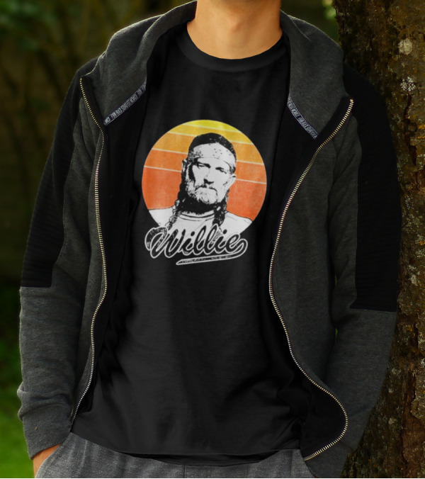 Willie Nelson Vintage Sunset Circle T-Shirt