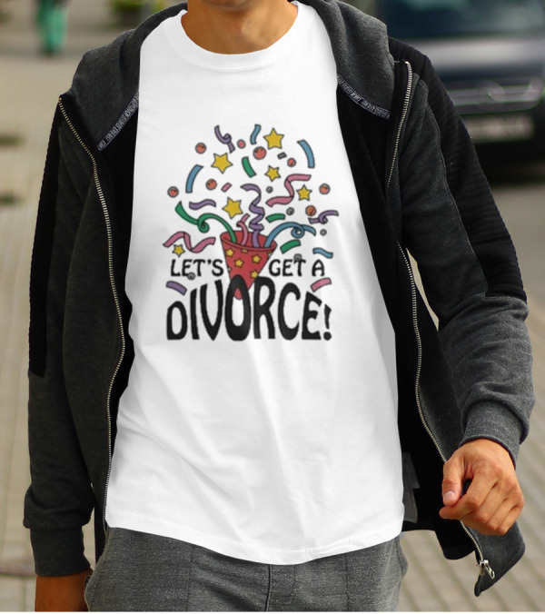 Let’s Get A Divorce Confetti Stars T-Shirt