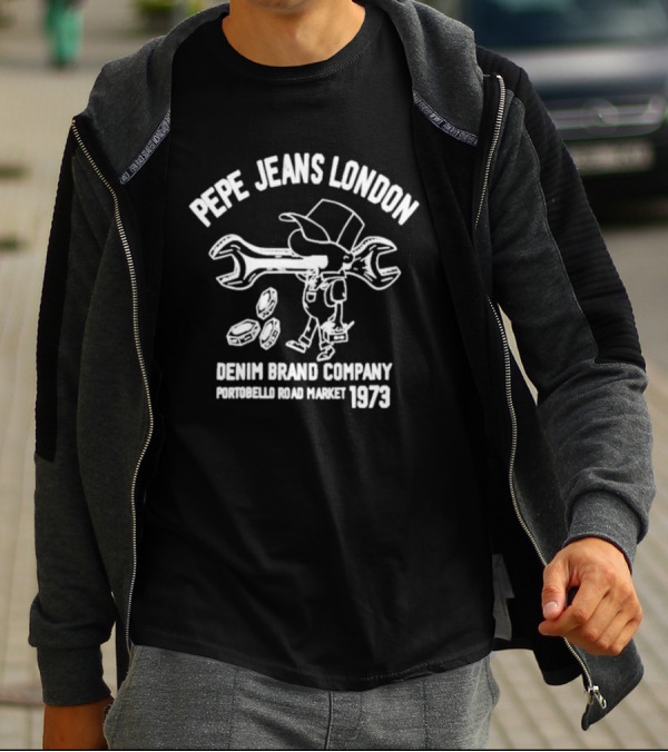 PEPE JEANS LONDON Denim Brand Company Portobello Road Market 1973 T-Shirt