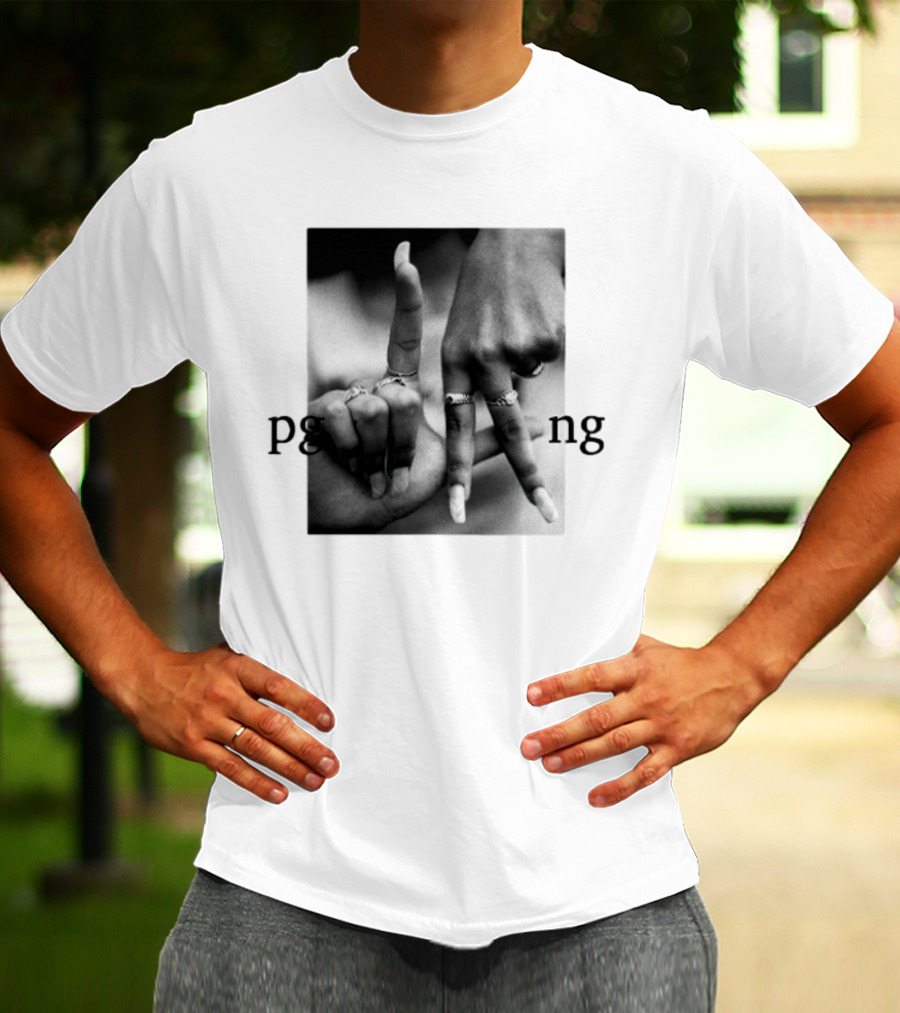 Savannah James PgLang Inspired Hand Sign Motif T-Shirt