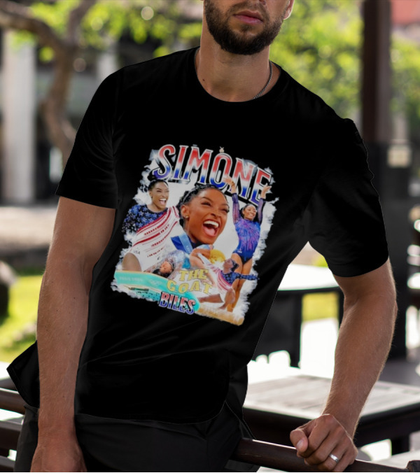 Simone Biles The GOAT Olympian USA Gymnastics Paris T-Shirt
