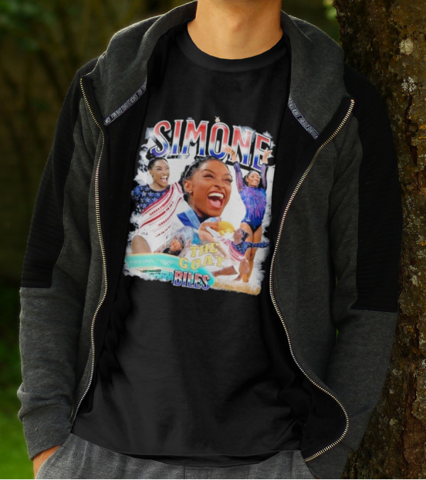 Simone Biles The GOAT Olympian USA Gymnastics Paris T-Shirt