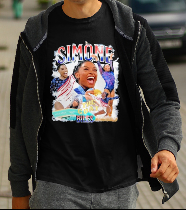 Simone Biles The GOAT Olympian USA Gymnastics Paris T-Shirt