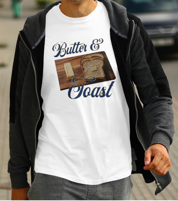 Middleclassfancy Butter And Toast Bread Slice With Butter Block T-Shirt