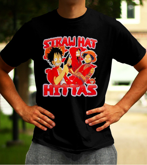 Straw Hat Hittas Monkey Luffy Anime Crossover T-Shirt