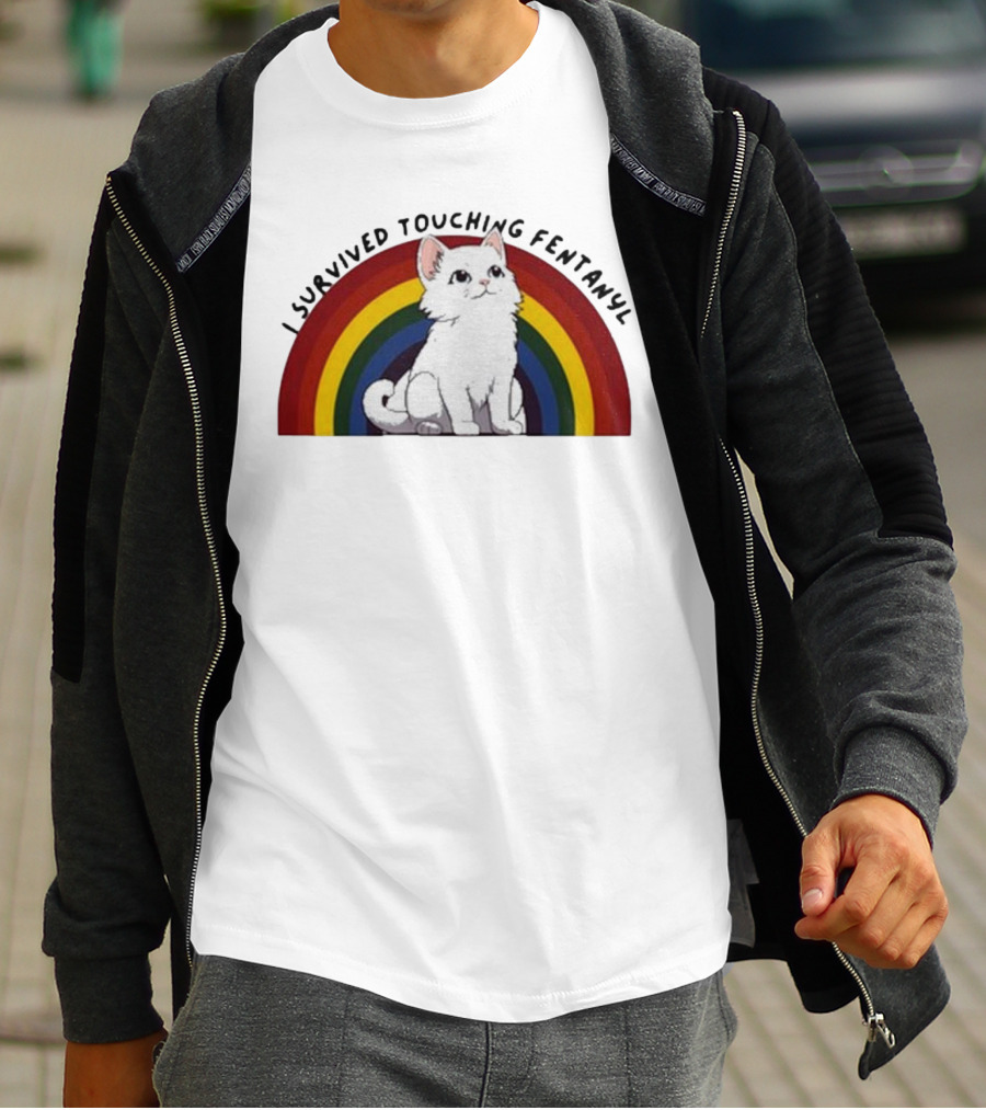 Naomi I Survived Touching Fentanyl Cat T-Shirt