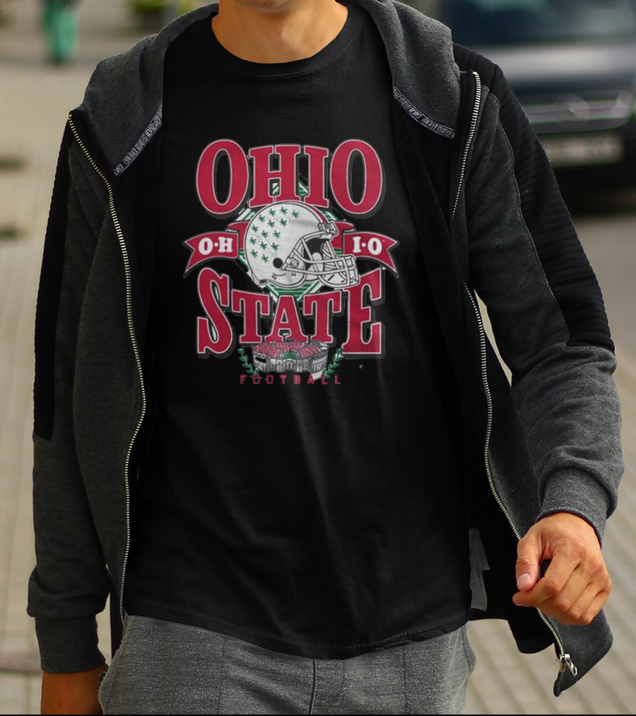 Ohio State Football OH IO State Vintage Helmet T-Shirt