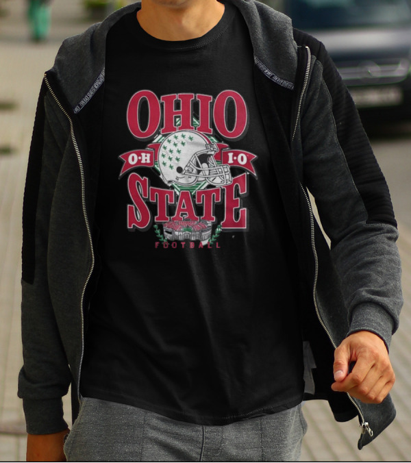 Ohio State Football OH IO State Vintage Helmet T-Shirt