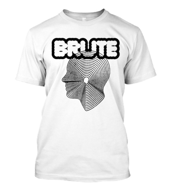 BRUTE New Big Head Groovy Text Profile T-Shirt