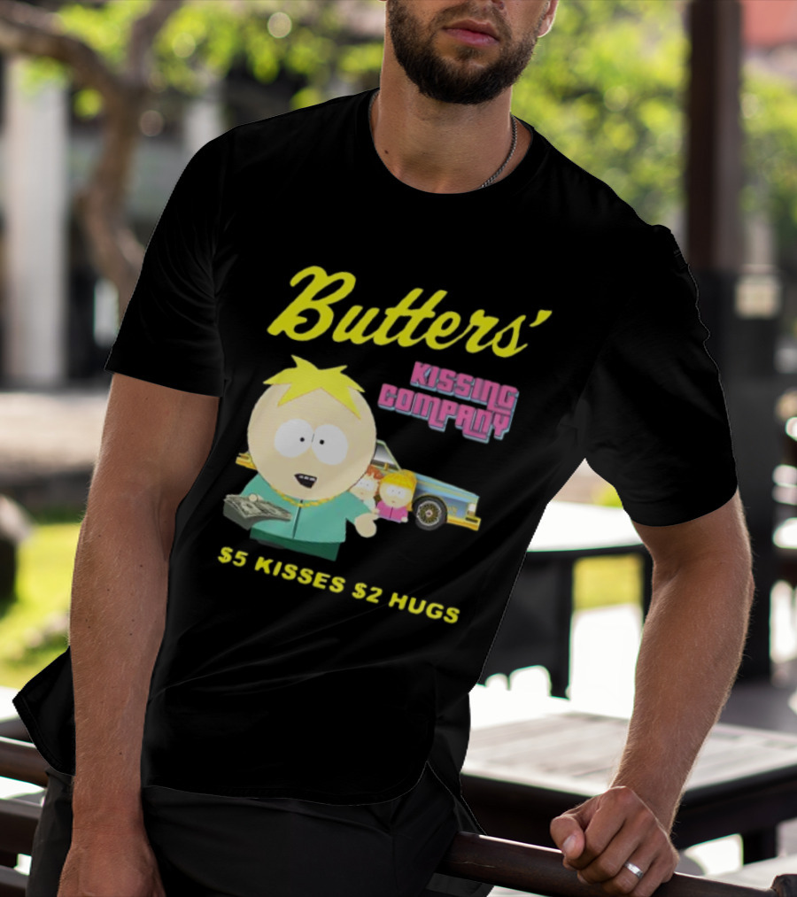 Butters' Kissing Company $5 Kisses $2 Hugs South Park Character T-Shirt