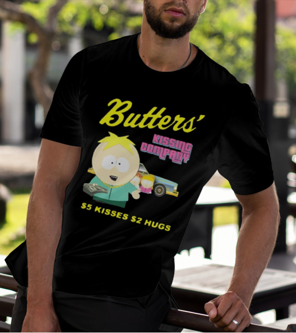 Butters' Kissing Company $5 Kisses $2 Hugs South Park Character T-Shirt