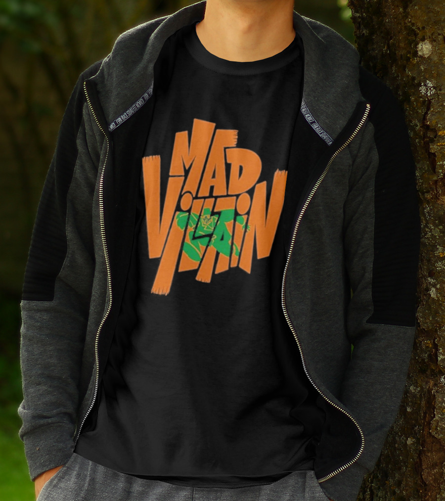 Mf Doom All Caps Madvillain Green Mask Mad Dash Villain T-Shirt