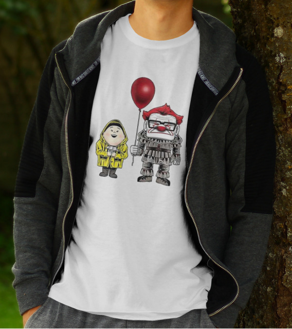 Pennywise Carl Fredricksen Russell Halloween Balloon Duo T-Shirt