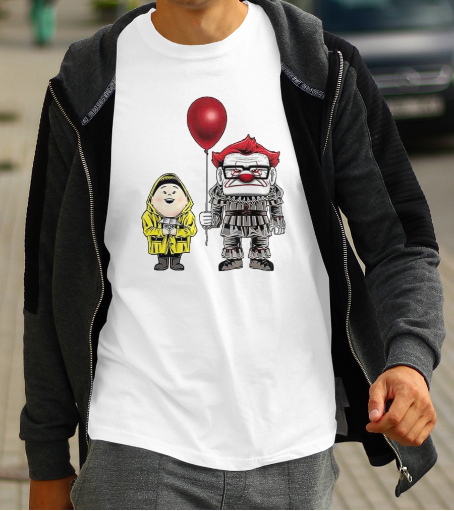 Pennywise Carl Fredricksen Russell Halloween Balloon Duo T-Shirt