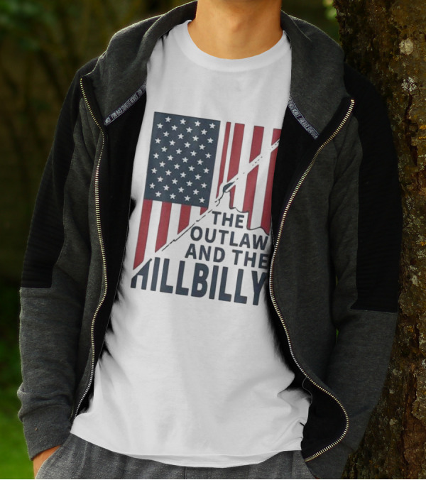 The Outlaw And The Hillbilly American Flag T-Shirt