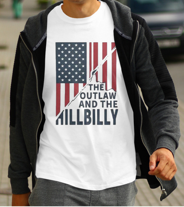 The Outlaw And The Hillbilly American Flag T-Shirt