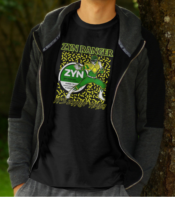 Zyn Ranger Spearmint It's Zynin' Time Heroic Pose T-Shirt