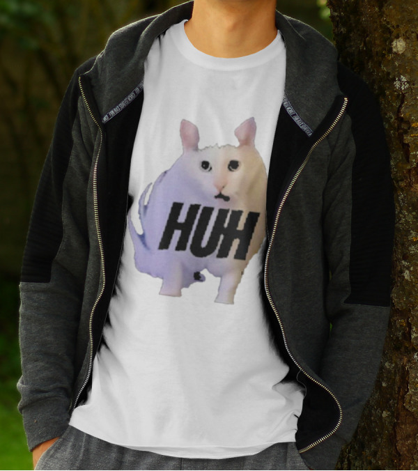 Huh Cat Meme Image T-Shirt