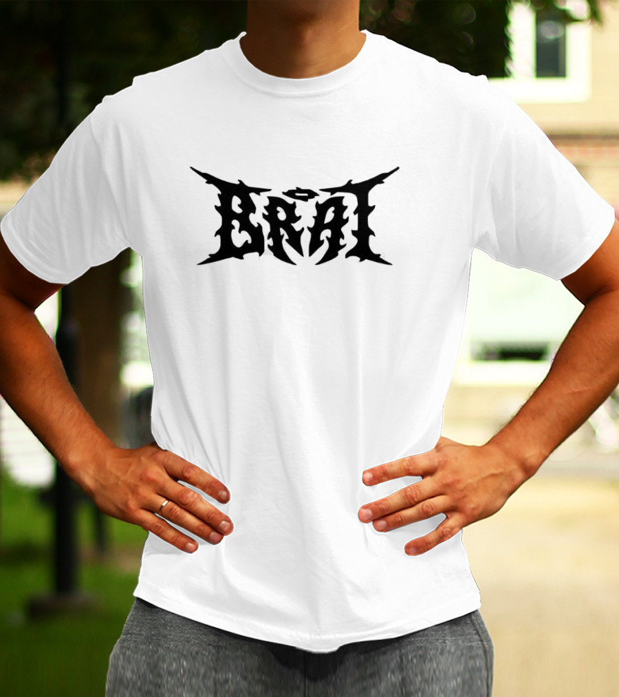 Inferno Merch Store Brat Gothic Font Design Charli Brat T-Shirt