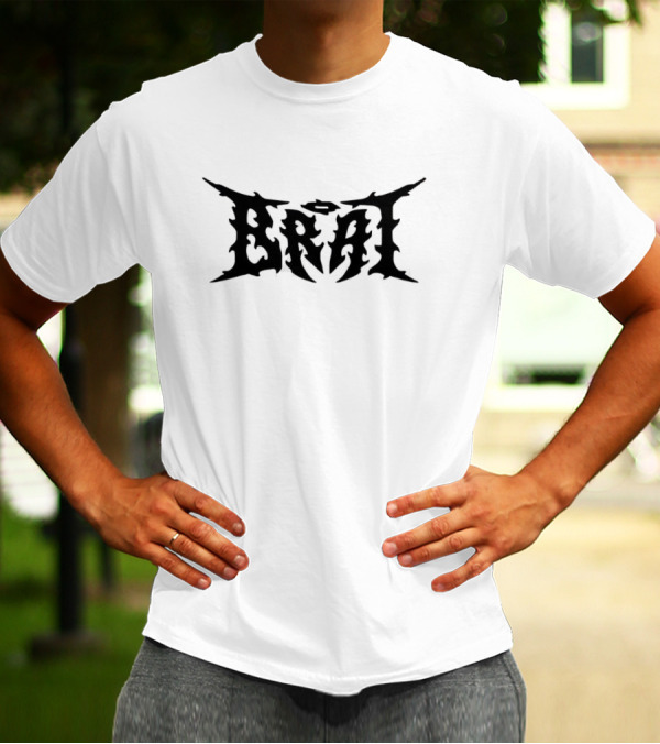 Inferno Merch Store Brat Gothic Font Design Charli Brat T-Shirt