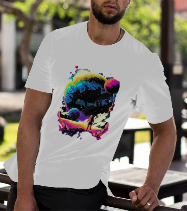Into The AM Infinity Explorer Astronaut Planetary Adventure T-Shirt