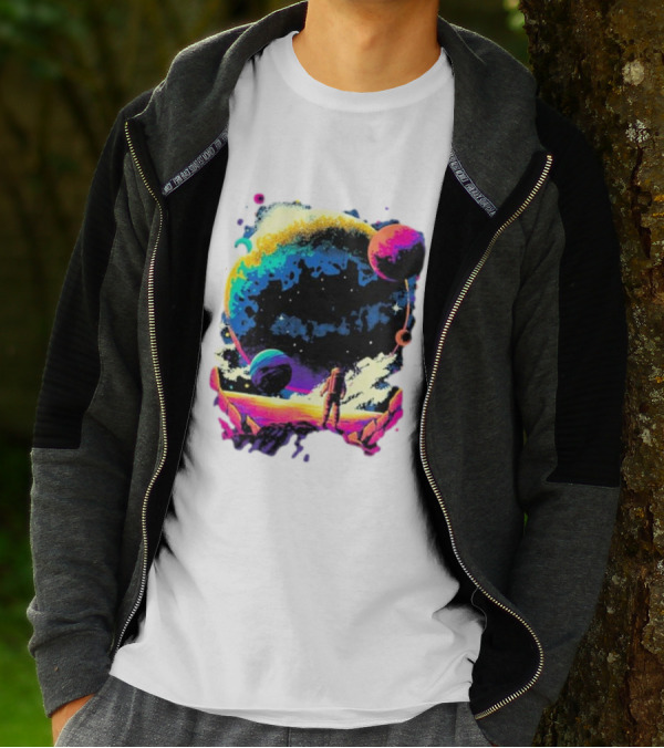 Into The AM Infinity Explorer Astronaut Planetary Adventure T-Shirt
