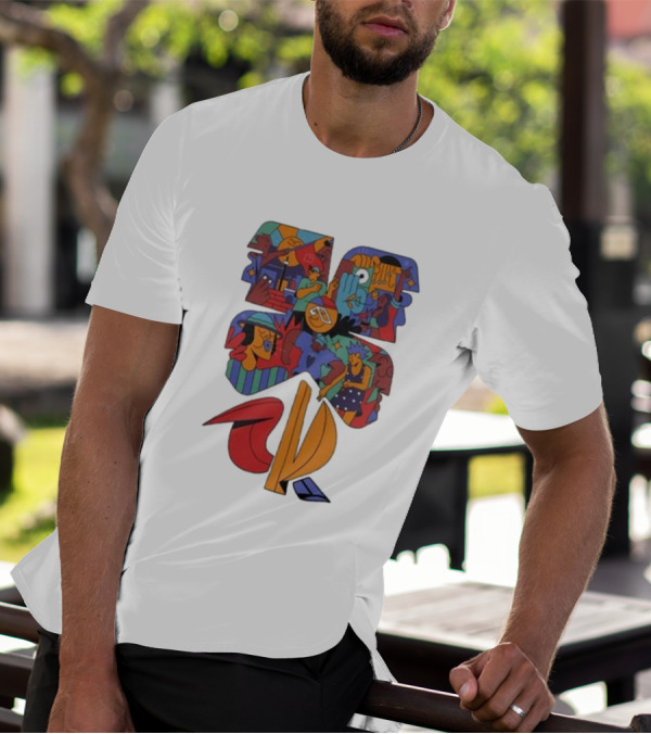 Anjunadeep 024 Yay Abe Abstract Graphic Black T-Shirt
