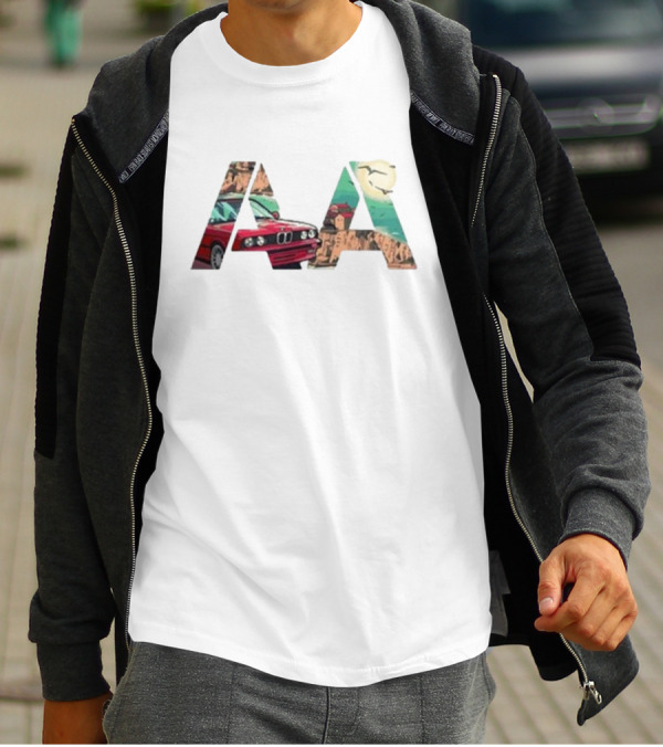 Aa Summer E30 Autoalex Red BMW Car Scenic Landscape T-Shirt