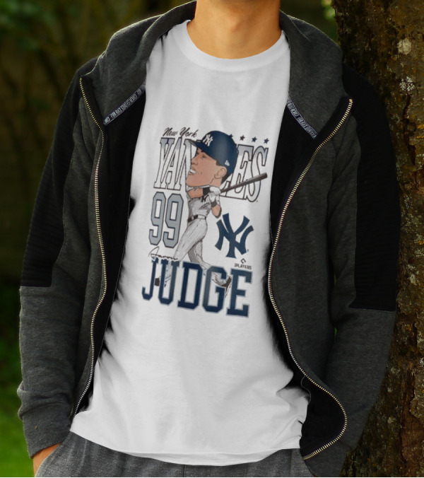 New York Yankees 99 Aaron Judge Caricature New Era T-Shirt