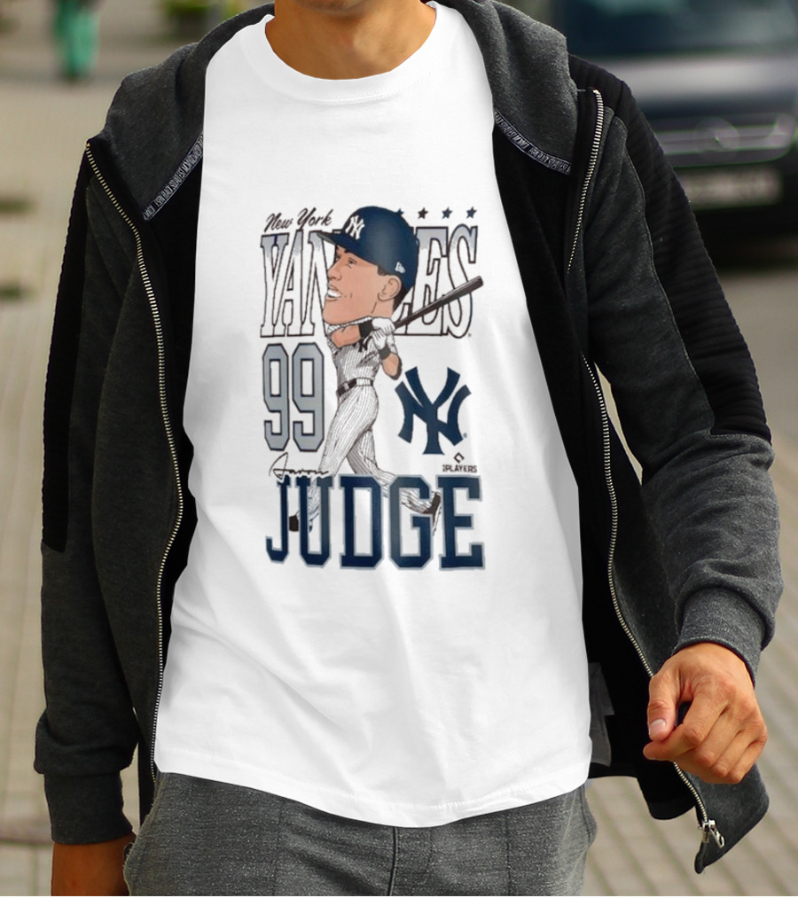 New York Yankees 99 Aaron Judge Caricature New Era T-Shirt