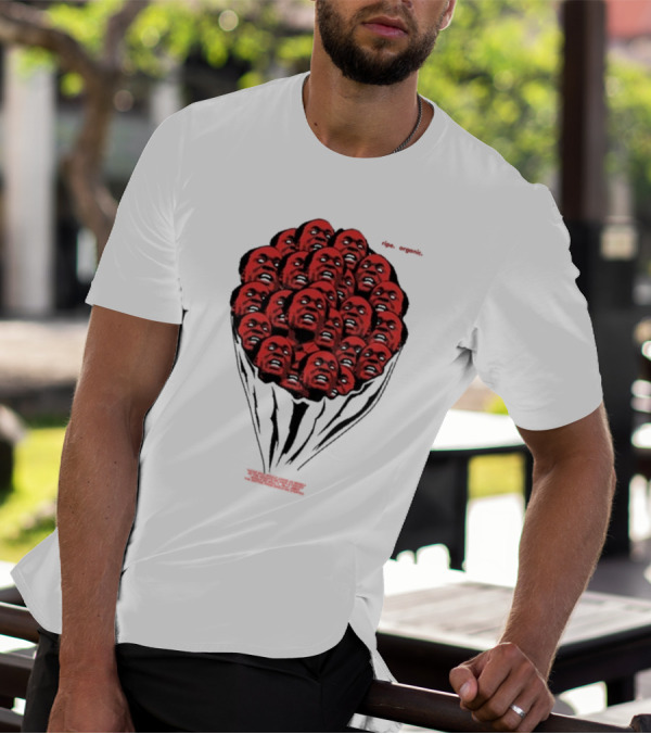 Nkrumah Never Dies Afri5a Ripe Organic Face Cluster T-Shirt