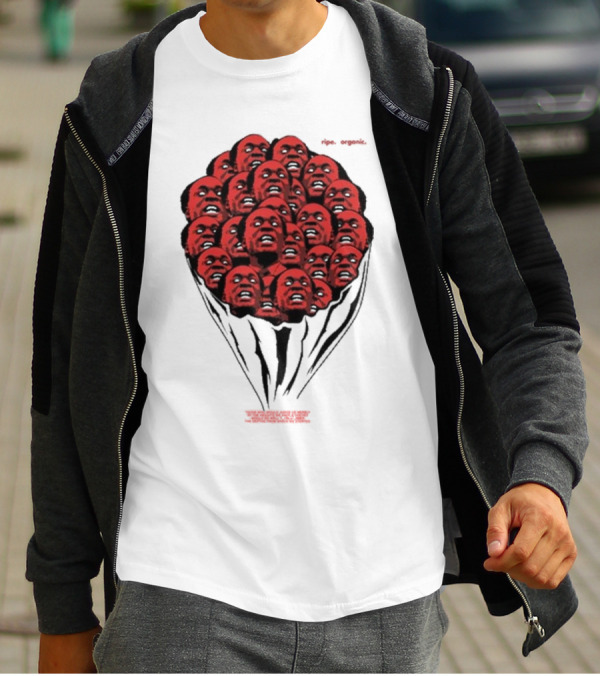 Nkrumah Never Dies Afri5a Ripe Organic Face Cluster T-Shirt