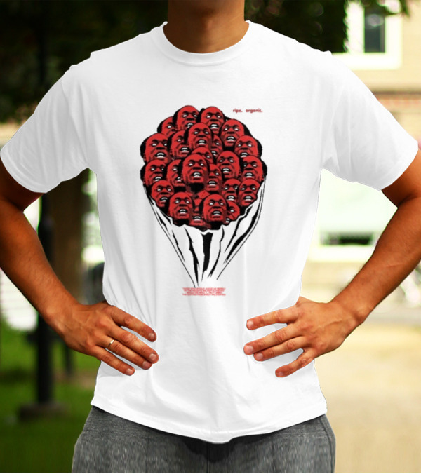 Nkrumah Never Dies Afri5a Ripe Organic Face Cluster T-Shirt