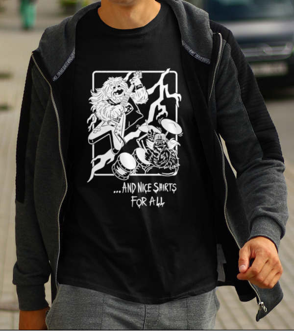 And Nice Shirts For All Music Band Monsters Playing Guitar And Drums T-Shirt