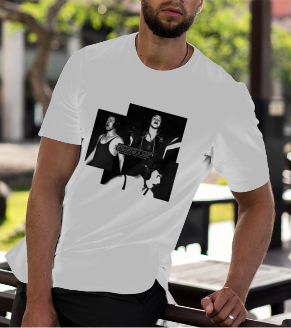 NONSTOP Andrew Thompson Black And White Collage T-Shirt