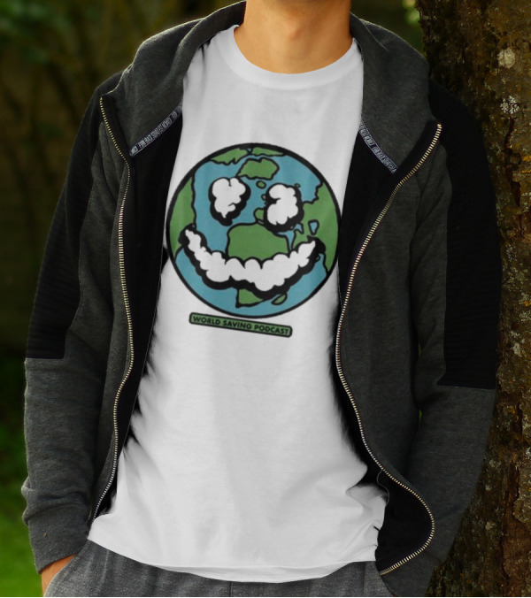 Andy Frasco Crowd Surf World Saving Podcast Earth Smiley T-Shirt