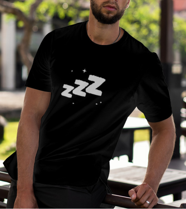 ZZZ Sleep Deprived Logo With Stars T-Shirt